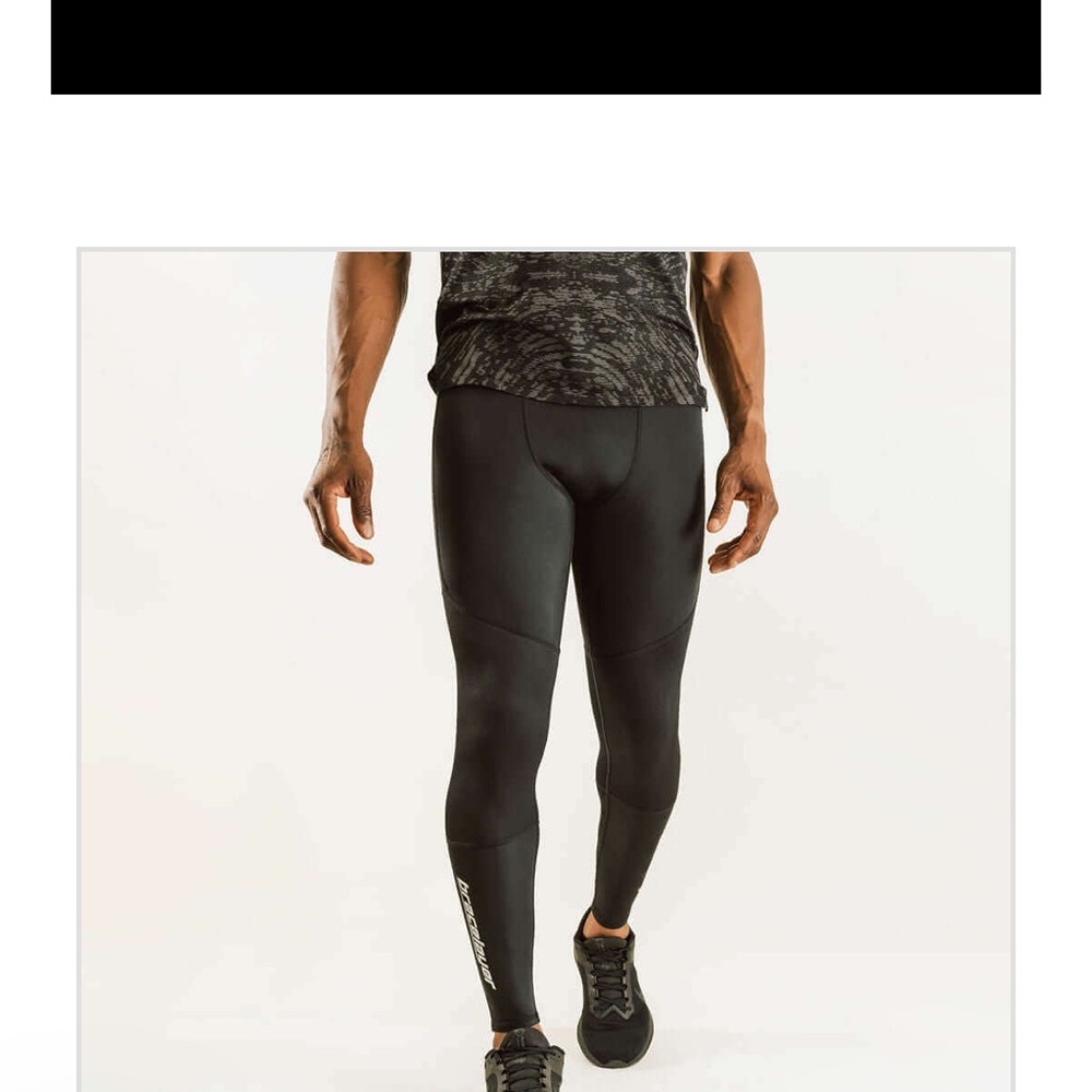 Men's Black Athletic Leggings